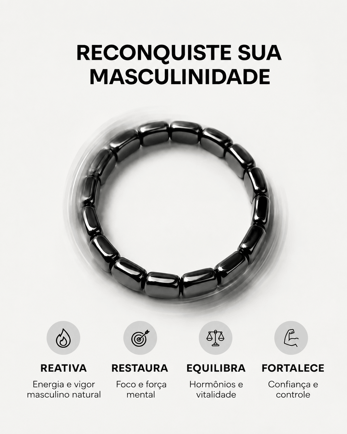 Pulseira de Hematita Hemios